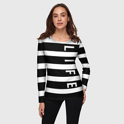 Лонгслив женский Полосатая, цвет: 3D-принт — фото 2