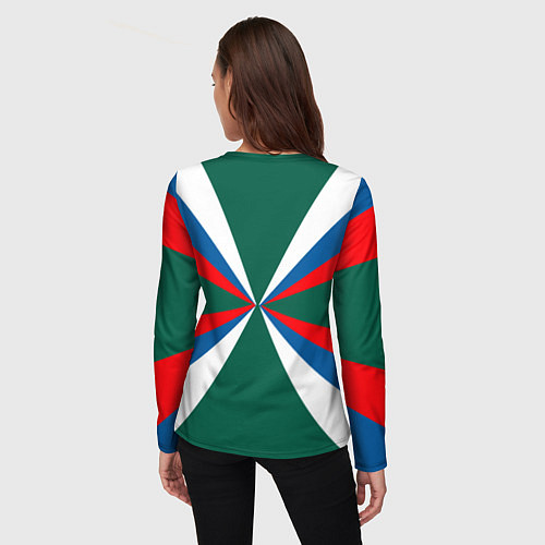 Женский лонгслив Пограничные войска России / 3D-принт – фото 4