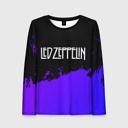 Лонгслив женский Led Zeppelin purple grunge, цвет: 3D-принт