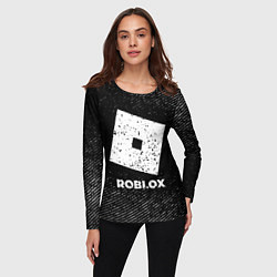 Лонгслив женский Roblox с потертостями на темном фоне, цвет: 3D-принт — фото 2