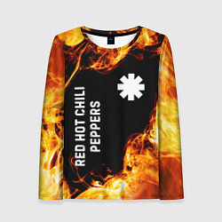 Лонгслив женский Red Hot Chili Peppers и пылающий огонь, цвет: 3D-принт