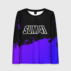 Лонгслив женский Sum41 purple grunge, цвет: 3D-принт