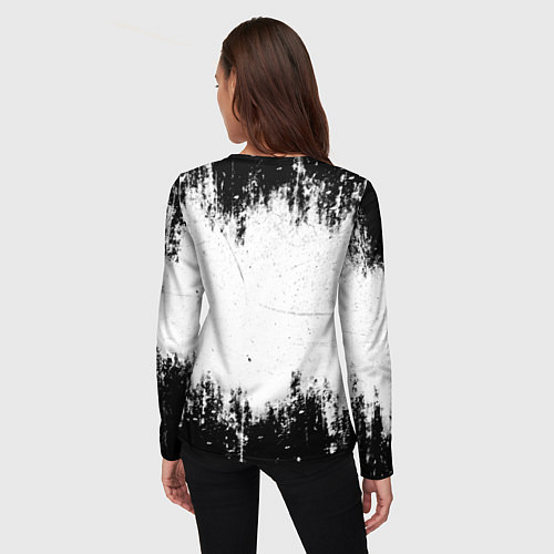 Женский лонгслив Японский дракон с иероглифами / 3D-принт – фото 4