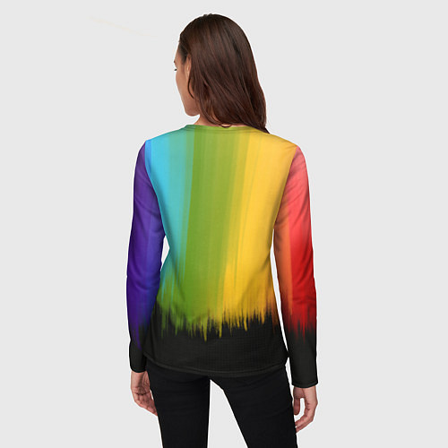 Женский лонгслив Компания радужных друзей / 3D-принт – фото 4