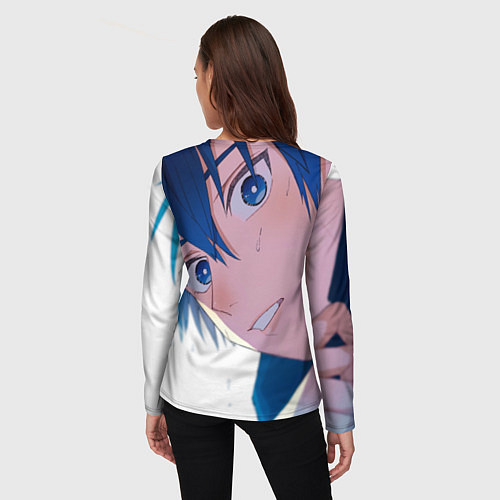 Женский лонгслив Синяя тюрьма: Блю Лок / 3D-принт – фото 4