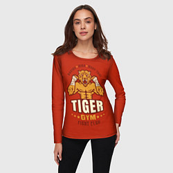 Лонгслив женский Tiger - боец, цвет: 3D-принт — фото 2