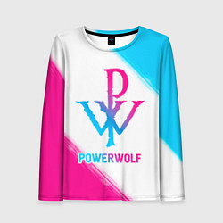 Лонгслив женский Powerwolf neon gradient style, цвет: 3D-принт