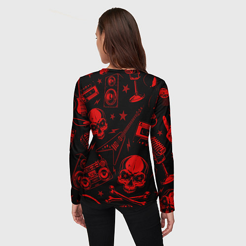 Женский лонгслив Architects rock glitch / 3D-принт – фото 4