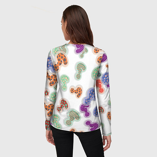 Женский лонгслив Вопросики / 3D-принт – фото 4