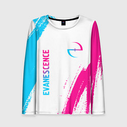 Лонгслив женский Evanescence neon gradient style: надпись, символ, цвет: 3D-принт
