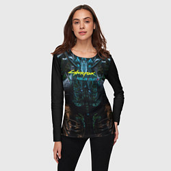 Лонгслив женский Cyberpunk 2077 phantom liberty cyborg, цвет: 3D-принт — фото 2