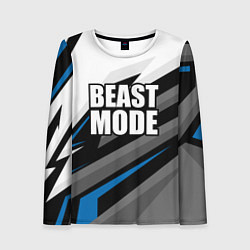 Лонгслив женский Beast mode - blue sport, цвет: 3D-принт