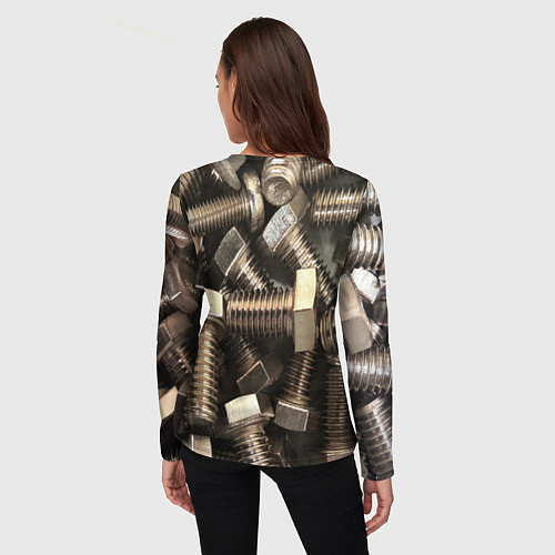 Женский лонгслив Болты / 3D-принт – фото 4