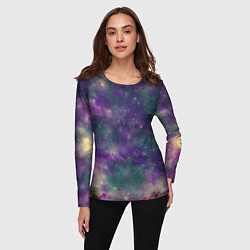 Лонгслив женский Космос День и ночь, цвет: 3D-принт — фото 2