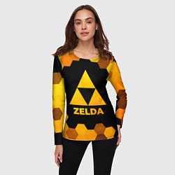Лонгслив женский Zelda - gold gradient, цвет: 3D-принт — фото 2