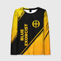 Лонгслив женский Blue Exorcist - gold gradient: надпись, символ, цвет: 3D-принт