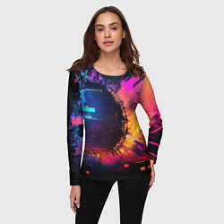 Лонгслив женский Разрыв измерений, цвет: 3D-принт — фото 2