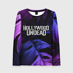 Лонгслив женский Hollywood Undead neon monstera, цвет: 3D-принт