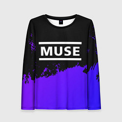 Женский лонгслив Muse purple grunge