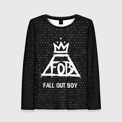 Лонгслив женский Fall Out Boy glitch на темном фоне, цвет: 3D-принт