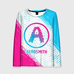 Женский лонгслив Aerosmith neon gradient style