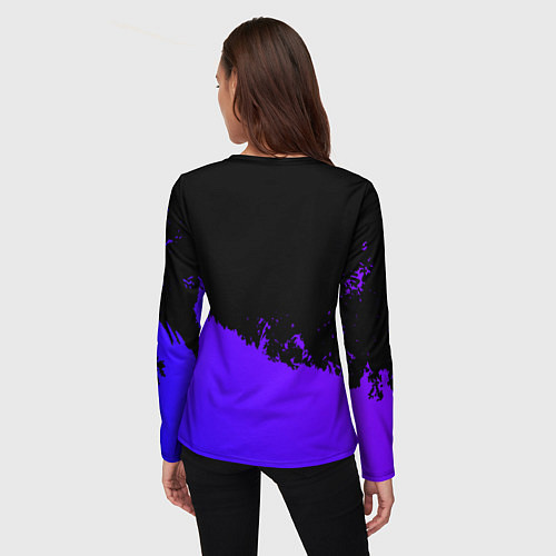 Женский лонгслив Queen purple grunge / 3D-принт – фото 4