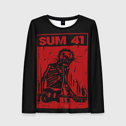 Лонгслив женский Sum41 - Skeleton, цвет: 3D-принт