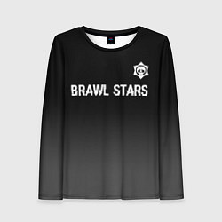 Лонгслив женский Brawl Stars glitch на темном фоне: символ сверху, цвет: 3D-принт