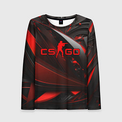 Женский лонгслив CS GO red and black