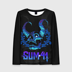 Лонгслив женский Sum41 horns skull, цвет: 3D-принт