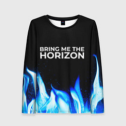 Лонгслив женский Bring Me the Horizon blue fire, цвет: 3D-принт