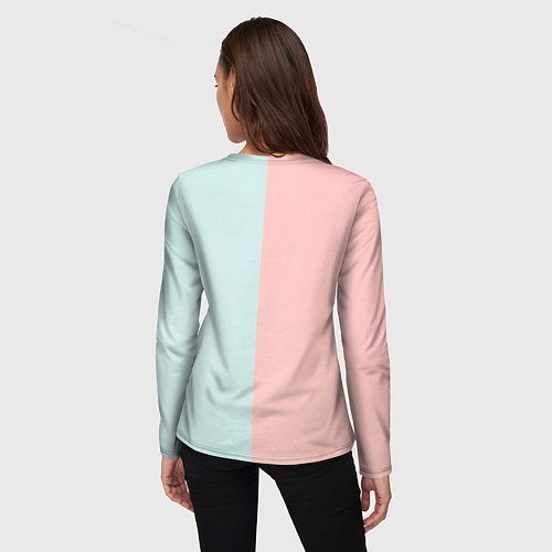 Женский лонгслив Наушники в пастельных тонах / 3D-принт – фото 4