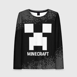 Лонгслив женский Minecraft glitch на темном фоне, цвет: 3D-принт