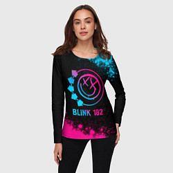 Лонгслив женский Blink 182 - neon gradient, цвет: 3D-принт — фото 2