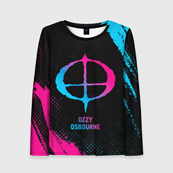 Лонгслив женский Ozzy Osbourne - neon gradient, цвет: 3D-принт