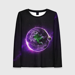 Лонгслив женский Планета - космос, цвет: 3D-принт