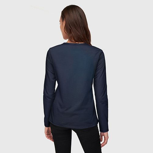 Женский лонгслив Кот ведьмы - Хэллоуин / 3D-принт – фото 4