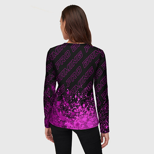 Женский лонгслив The Witcher pro gaming: символ сверху / 3D-принт – фото 4