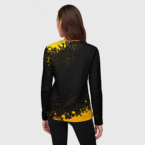 Женский лонгслив Geely - gold gradient / 3D-принт – фото 4