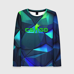 Женский лонгслив CSGO blue green gradient