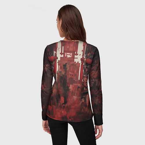 Женский лонгслив Девушка в юкате / 3D-принт – фото 4