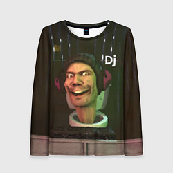 Лонгслив женский Skibidi Toilet Dj, цвет: 3D-принт