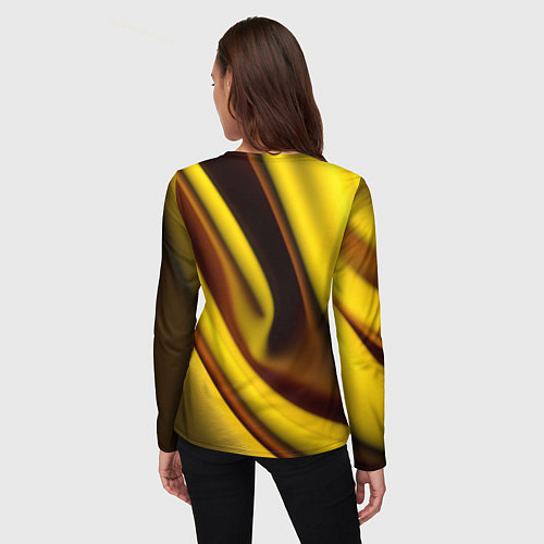 Женский лонгслив Желтая футболка / 3D-принт – фото 4