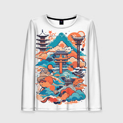 Лонгслив женский Ancient japan, цвет: 3D-принт