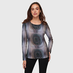 Лонгслив женский Узор из жидкого металла, цвет: 3D-принт — фото 2
