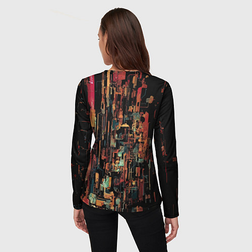 Женский лонгслив Японская девушка-андроид / 3D-принт – фото 4