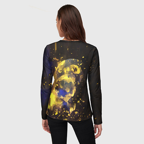 Женский лонгслив Грустная девушка-кошка / 3D-принт – фото 4