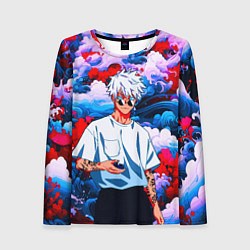 Женский лонгслив Красавец Сатору Годжо - Магическая битва