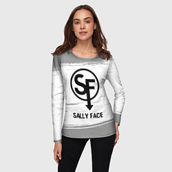 Лонгслив женский Sally Face glitch на светлом фоне, цвет: 3D-принт — фото 2