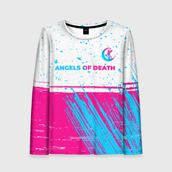 Лонгслив женский Angels of Death neon gradient style: символ сверху, цвет: 3D-принт